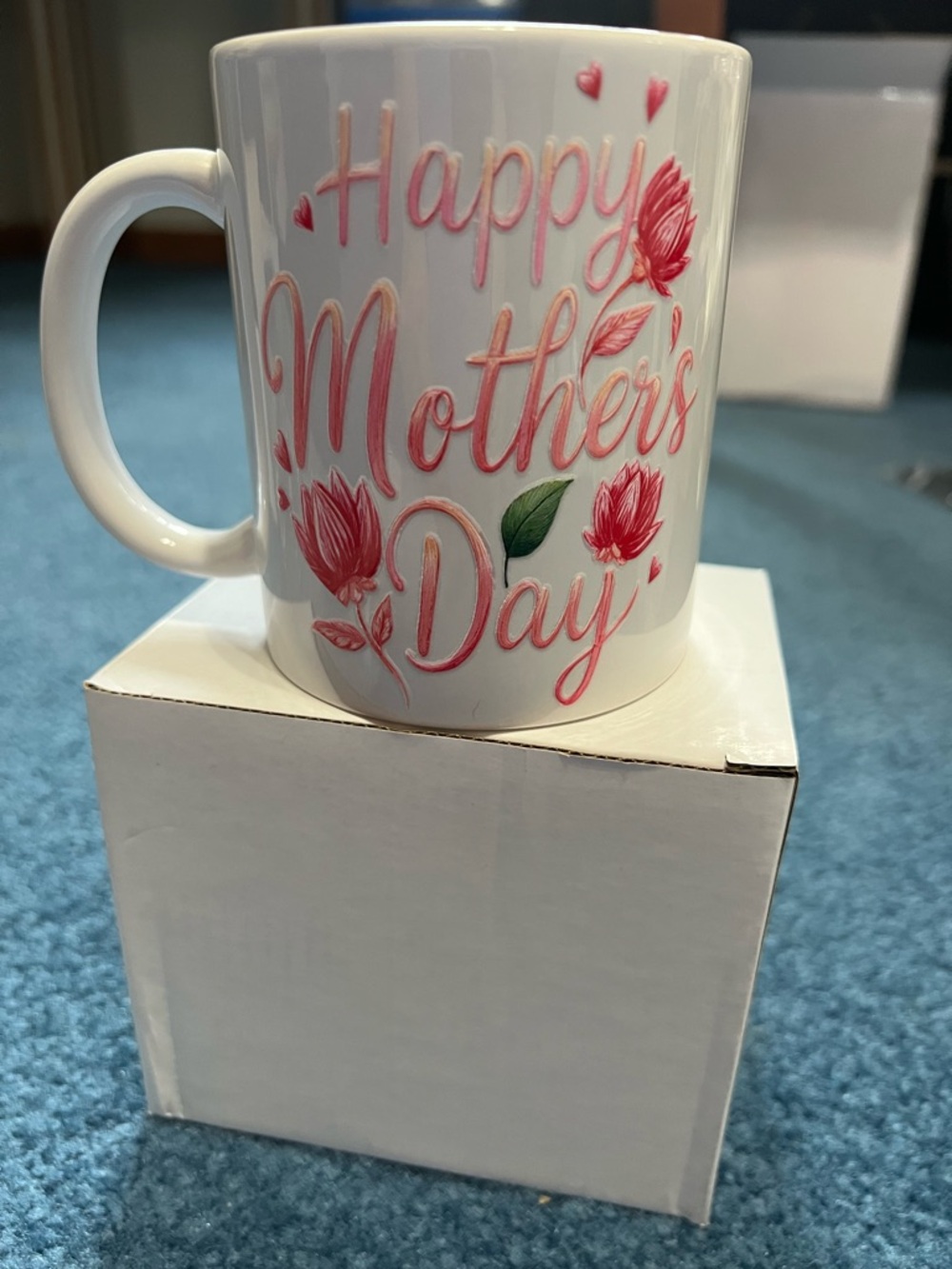 Pink Floral 'Happy Mother's Day' Ceramic Coffee Mug